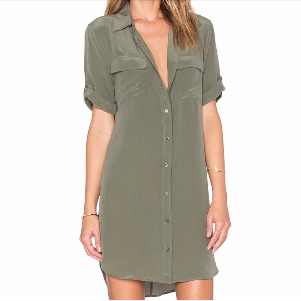 Equipment Size Medium Button Down Dress